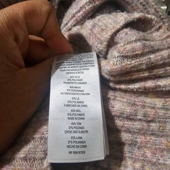 Ted Baker London womens Sz 1 US 2-4  Cchloe pink multi wool blend turtleneck swe - Picture 8 of 8